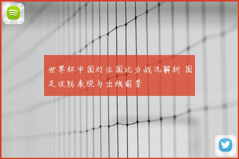 世界杯中国对法国比分战况解析 国足攻防表现与出线前景